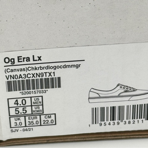 NWT Vans OG Era LX Low Lace Up Sneakers green logo checkerboard classic sneakers - Picture 6 of 16